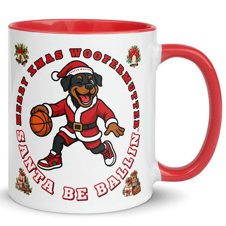 WooferMutter™ Santa Be Ballin Xmas Mug - Rottweiler product image (7)