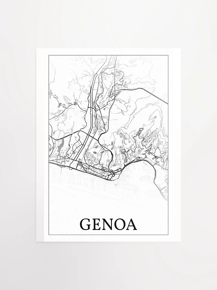 Genoa, Italy, city map print product image (3)