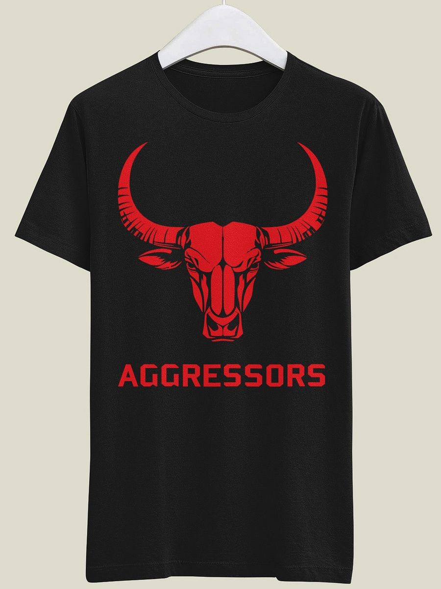 Aggressive Bull Skull Graphic Tee product image (4)