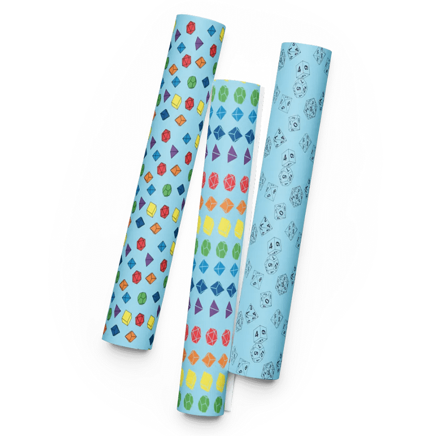 RPG polyhedral dice Wrapping Paper Set product image (8)