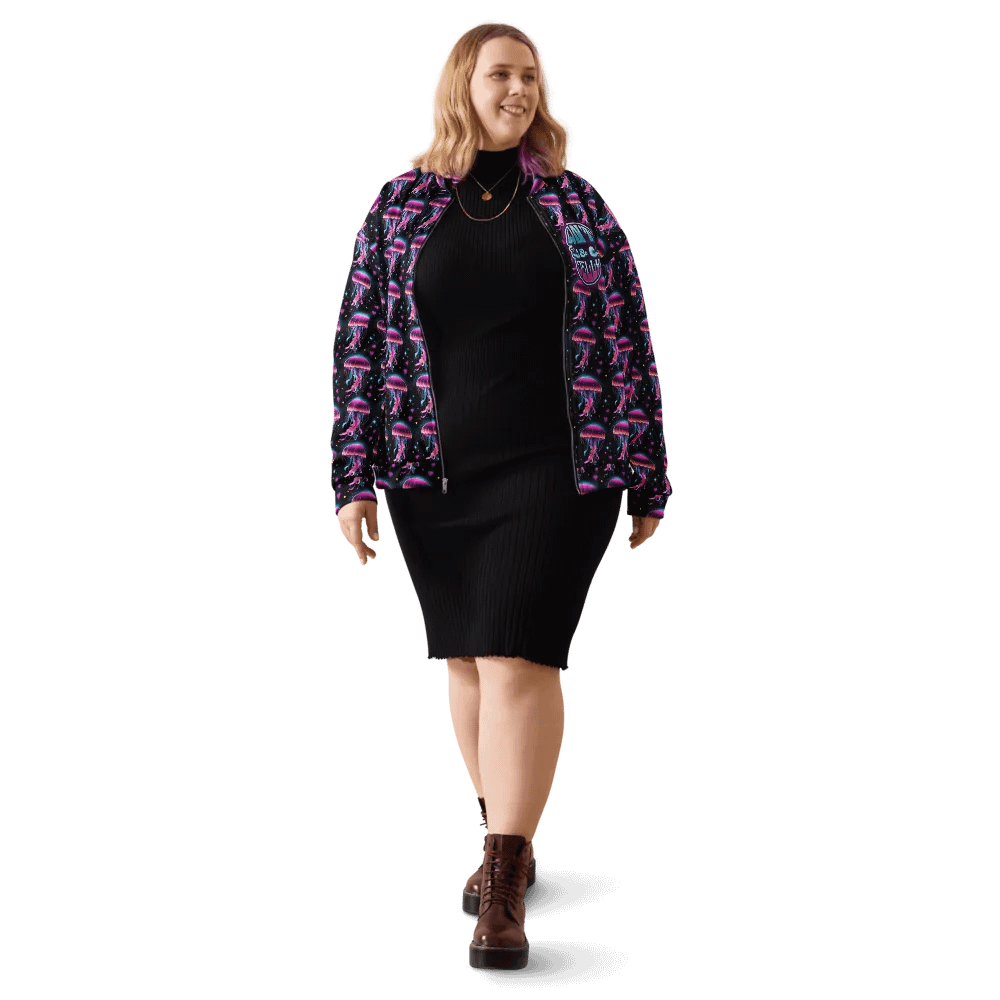 Funny Jellyfish All Over Print Bomber Jacket product image (3)
