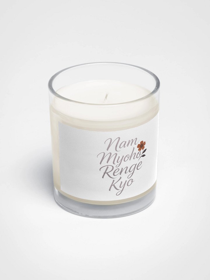 Nam Myoho Renge Kyo Soy Candle – Peaceful Glass Jar for Daily Chanting & Meditation product image (2)