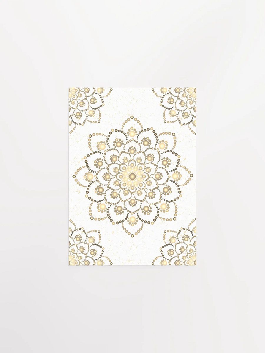 Golden-Brown Dot Mandala Enhanced Matte Paper Poster product image (2)