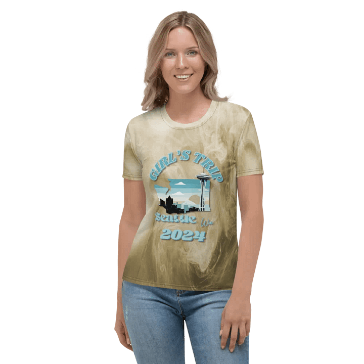 Girls Trip Seattle Wa 2024 All Over Print T-shirt product image (2)