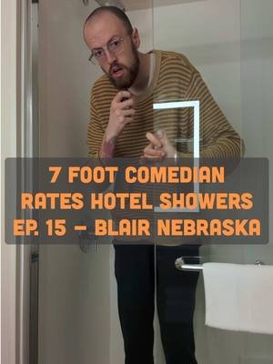 7 Foot Comedian Rates Hotel Showers Ep 15 - Blair Nebraska #tallpeopleproblems #tall #accessibility #accessible #hotelreview  