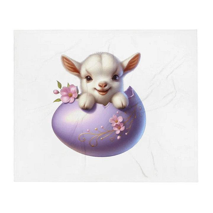 Lamb Easter Egg - Throw Blanket product image (1)