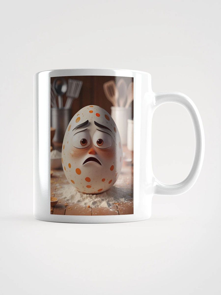 Morning Coffee Eggxiety White Glossy Mug product image (1)