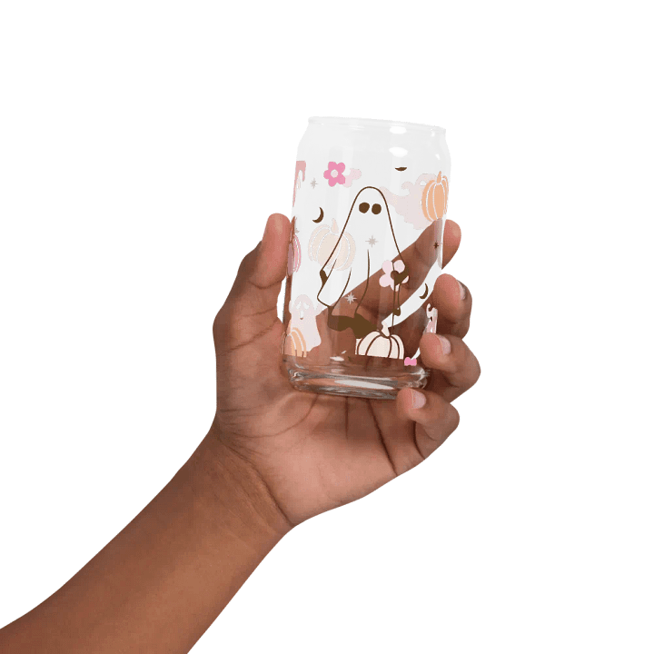Cute Ghosty Halloween Glass Cup product image (2)