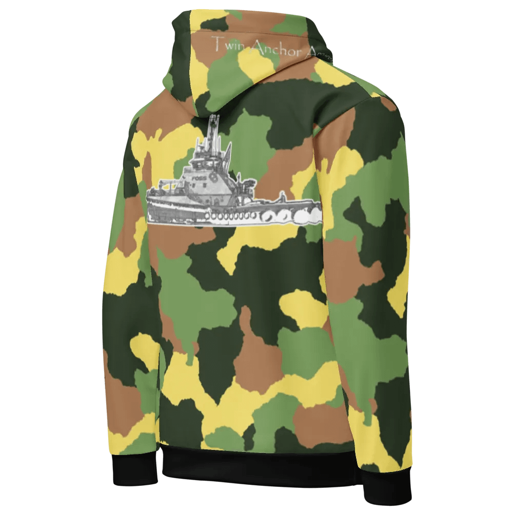 Green Camouflage Foss tug Sketch Hoodie product image (5)