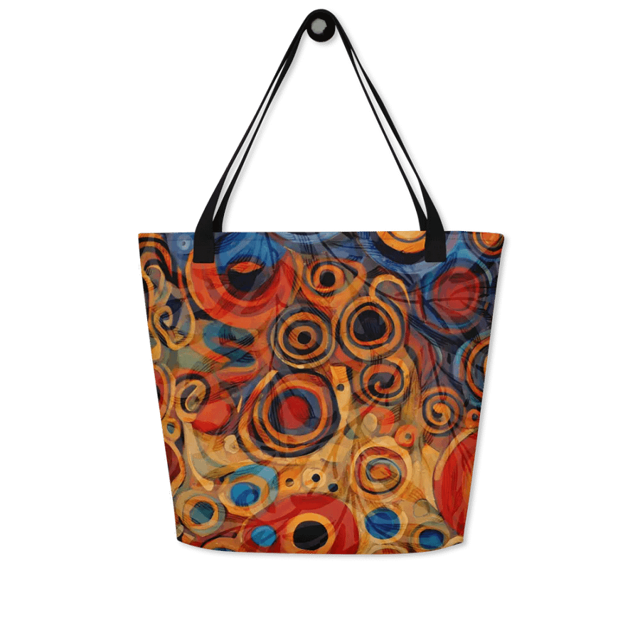 klimt inspired all over print tote for arty men and ladies product image (4)