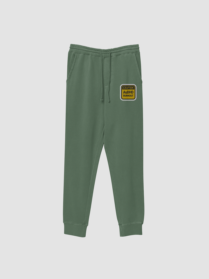 CAUTION: AuDHD BURNOUT pigment-dyed sweatpants (bubble design) product image (2)
