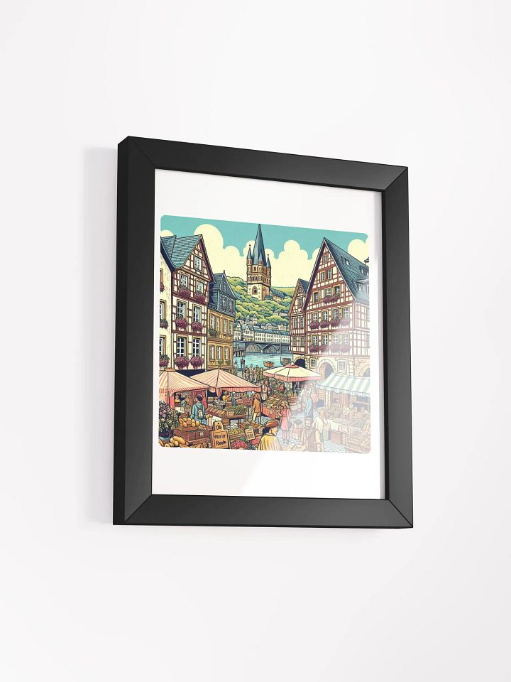 Quaint Marketplace Charm Poster | AI work Koblenz city product image (13)