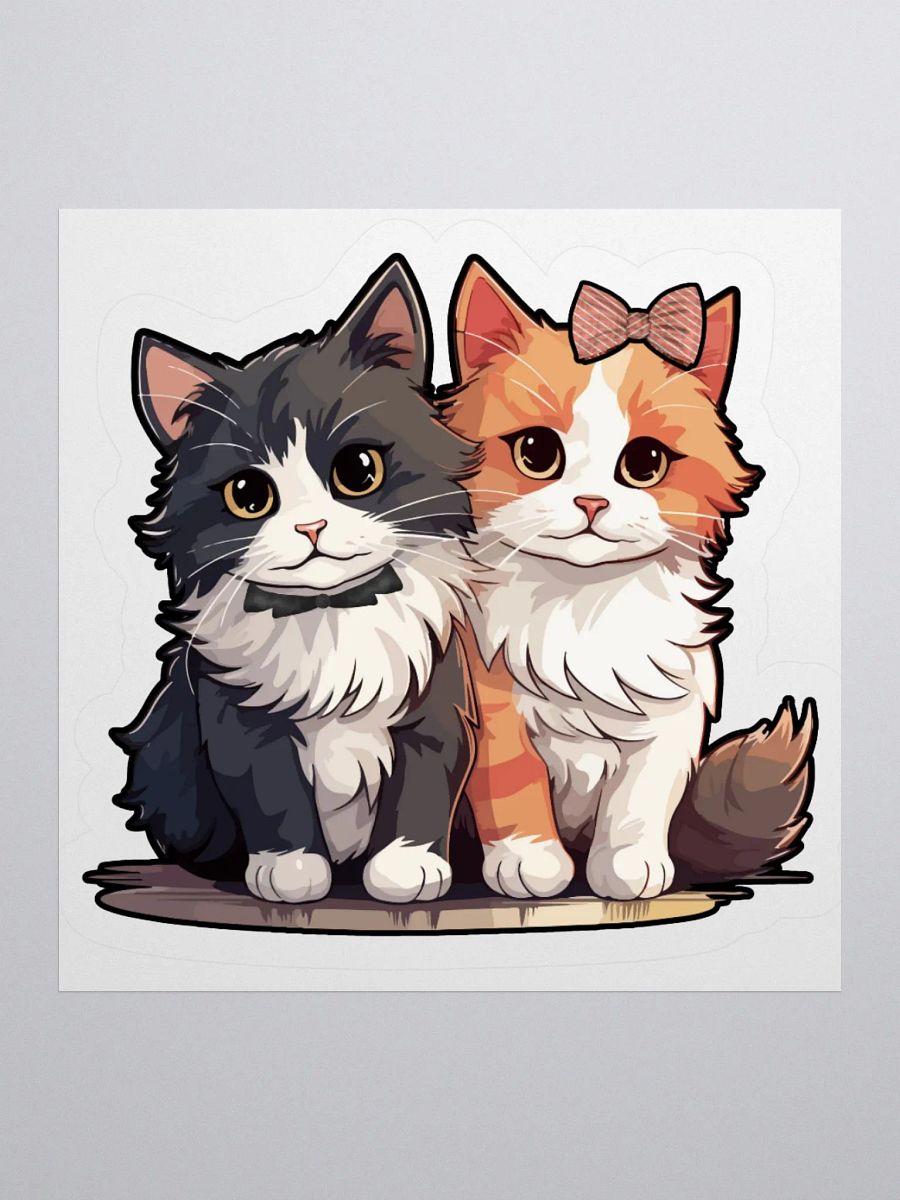 Whiskered Duo Kiss-Cut Sticker product image (3)