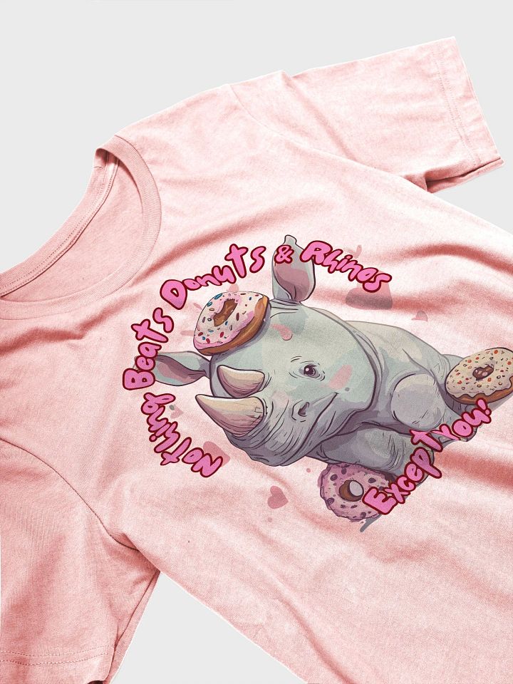 Cute Rhino and Donuts T-Shirt, Nothing Beats Donuts & Rhinos Except You, Adorable Animal Graphic Tee for All Ages product image (23)