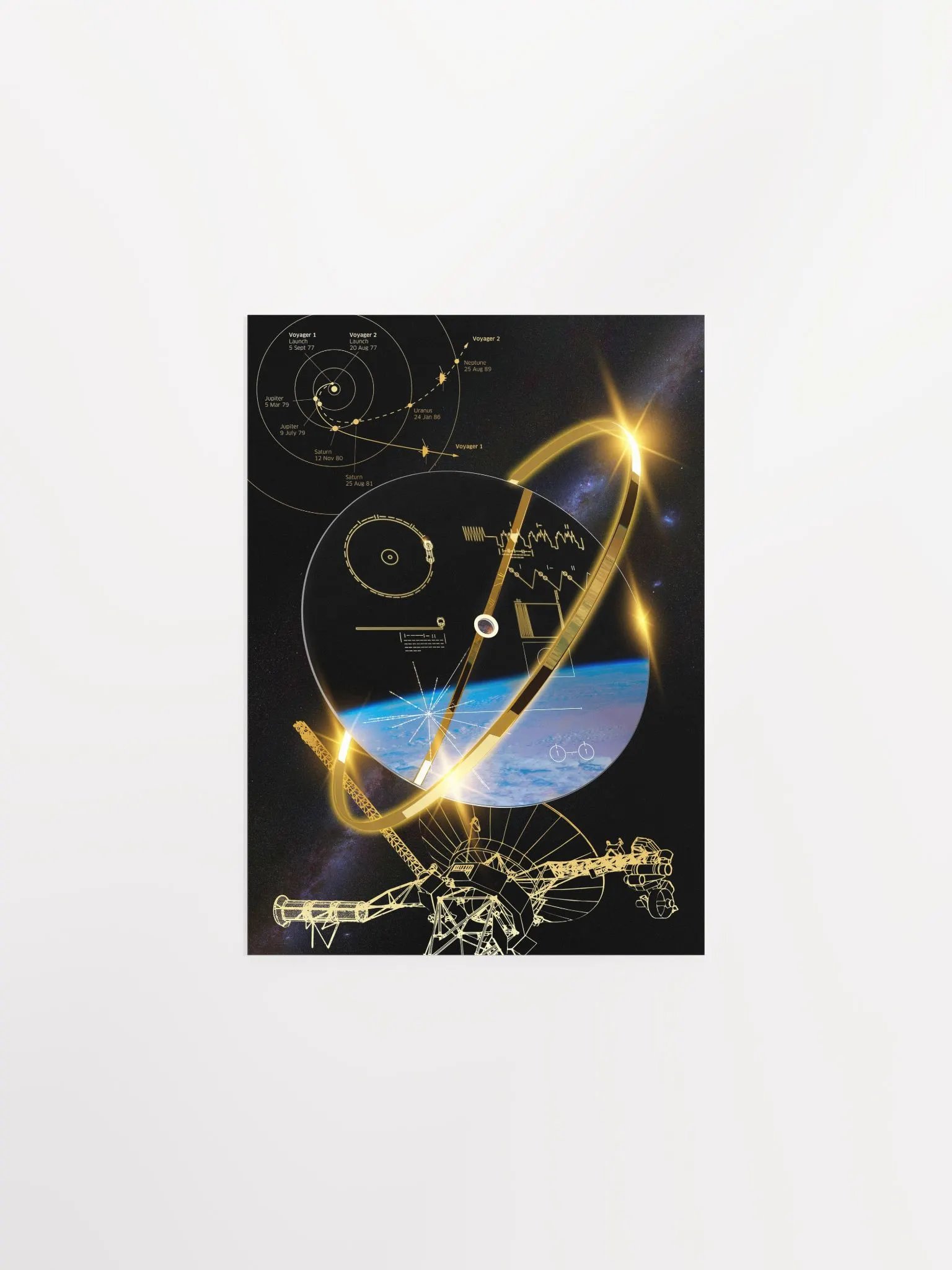NASA Voyager 1 Golden Record — space poster, science print product image (9)