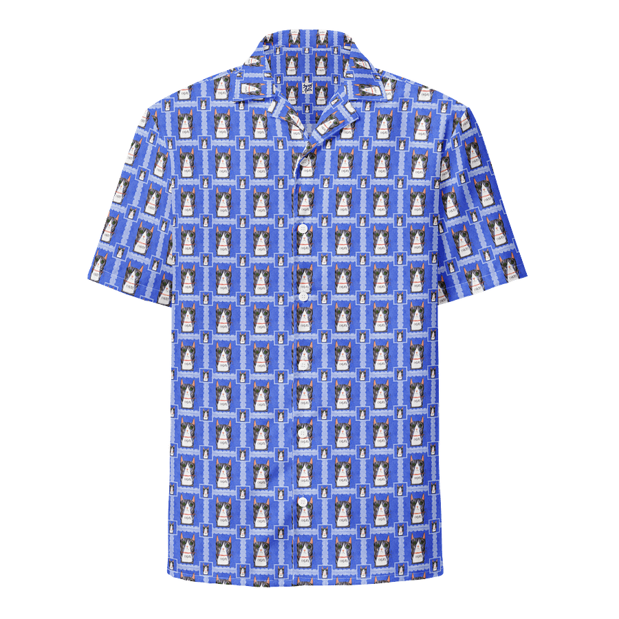 Tabby Cat Hawaiian Shirt - Blue product image (1)