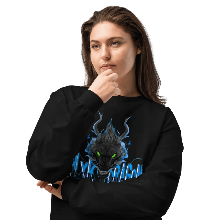 blxkdragons OG Blue flame sweatshirt (front design provided by sister salice) product image (4)