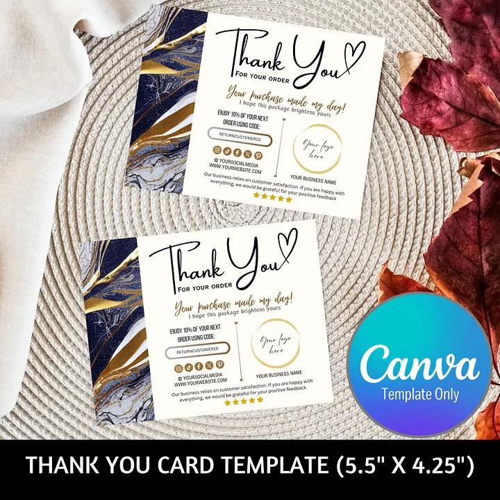 Aurelia - Thank You Card Template product image (1)