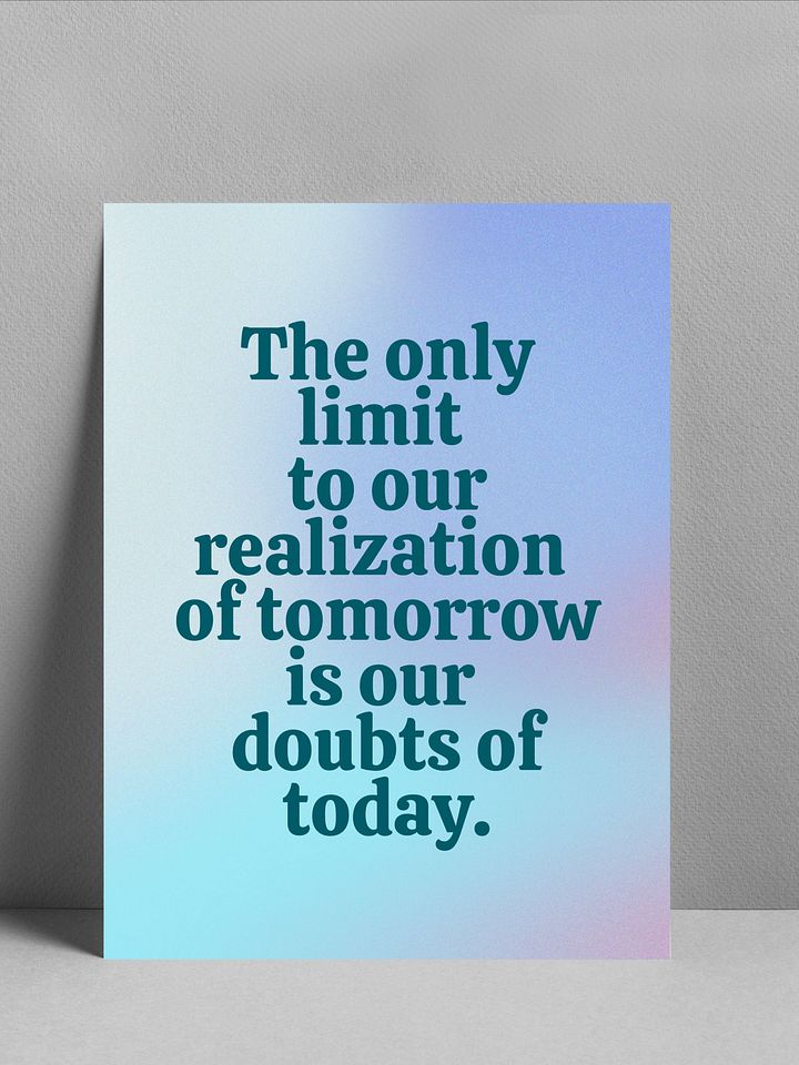Limitless Tomorrow Motivational Poster product image (1)