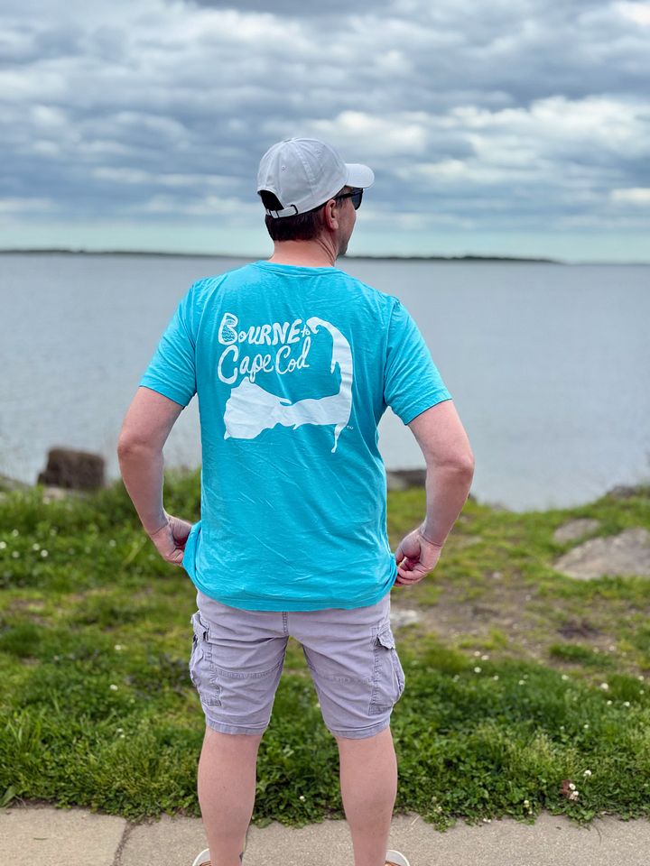 Men's | BOURNE to Cape Cod™ | Supersoft T-Shirt by Bella+Canvas | White Logo on Bright Colors product image (2)