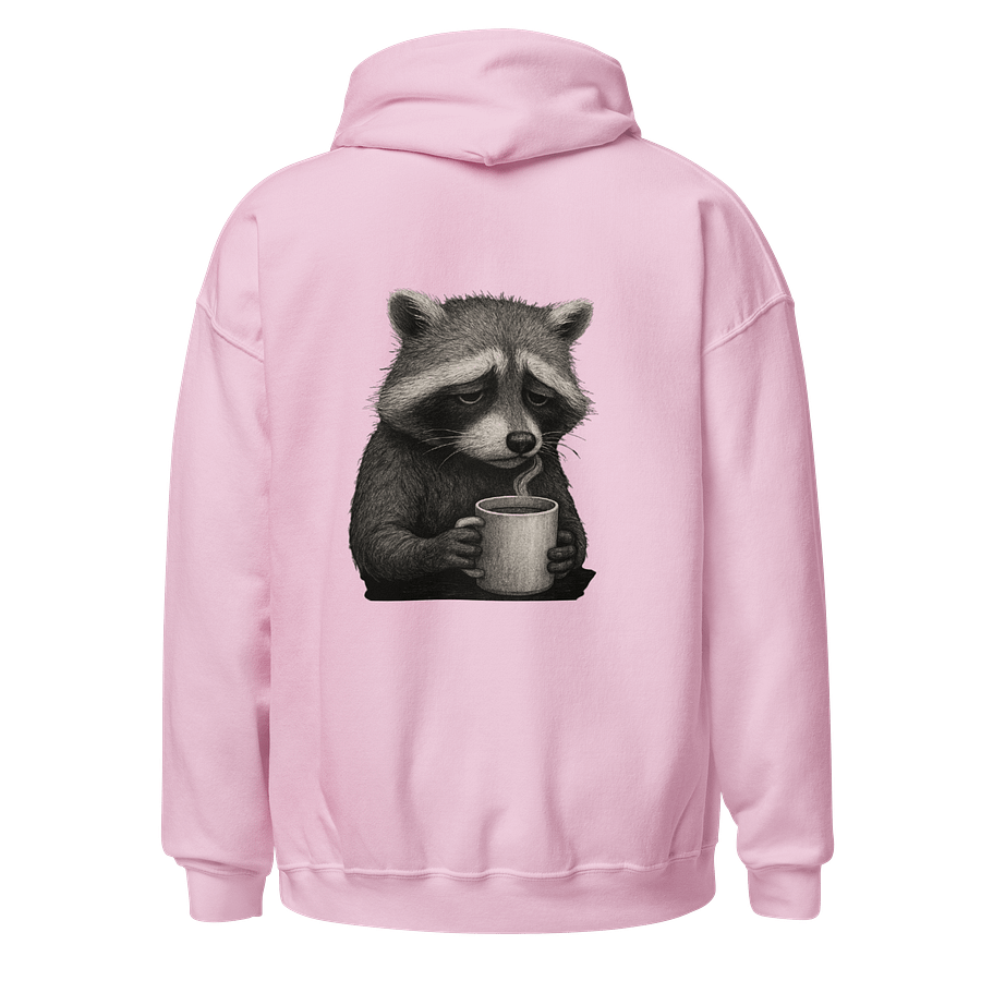 Hendrik Sad Raccoon Coffee Hoodie product image (1)