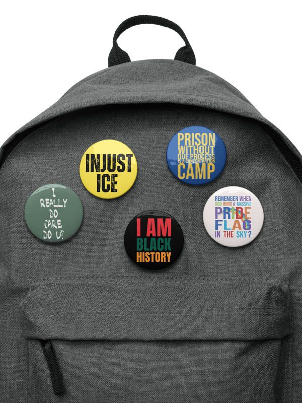 Democratic Political Smorgasbord Pack 2 Buttons Pins - Being Liberal product image (3)