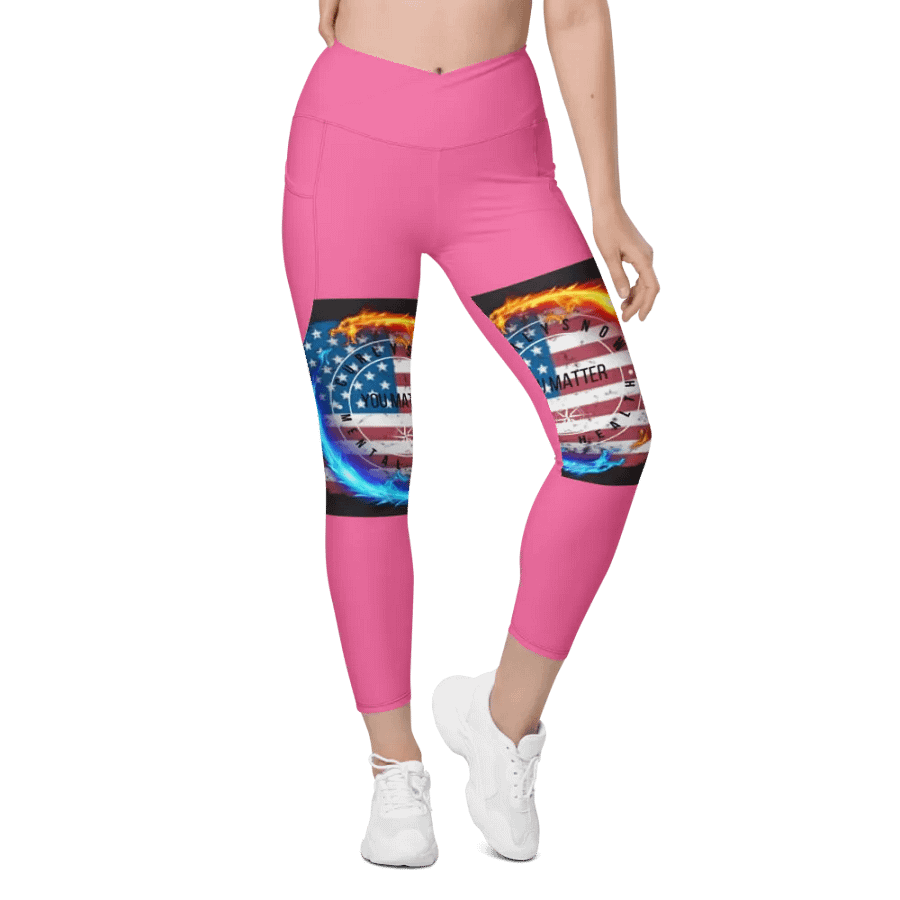 Leggings w pockets brilliant rose product image (1)
