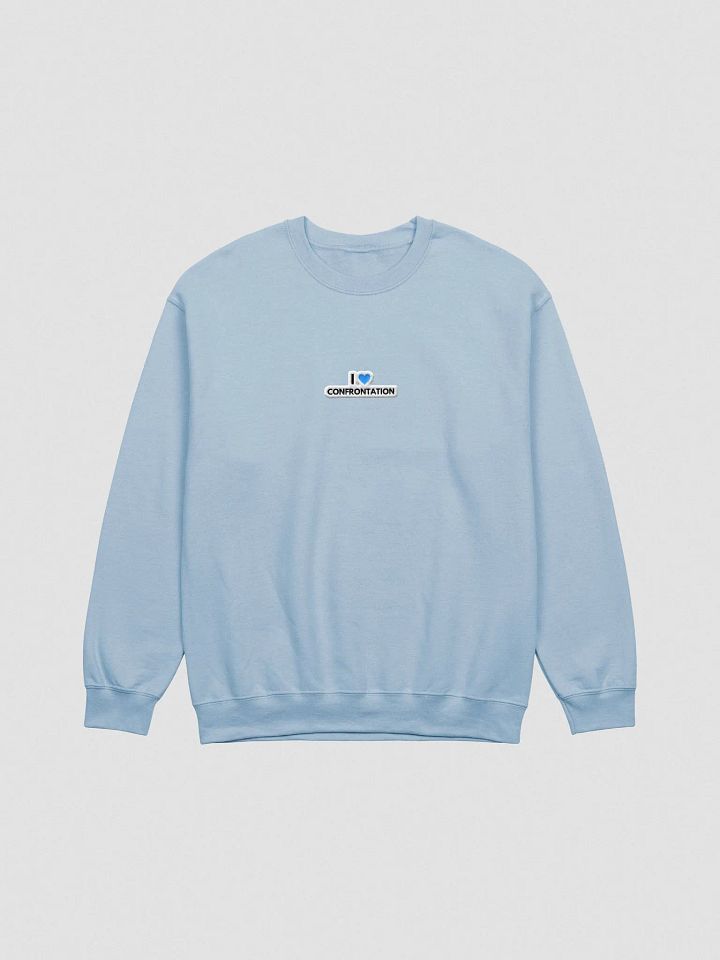 I <3 Confrontation embroidered crewneck (light blue bubble design) product image (2)