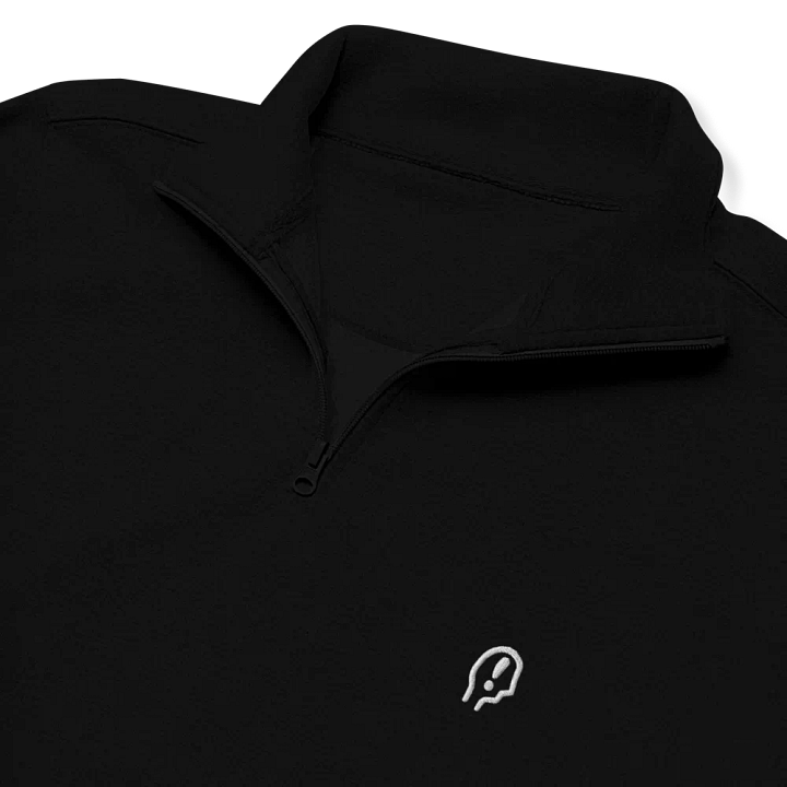 EXCLAIMING MENTALLY (white) embroidered quarter zip product image (1)