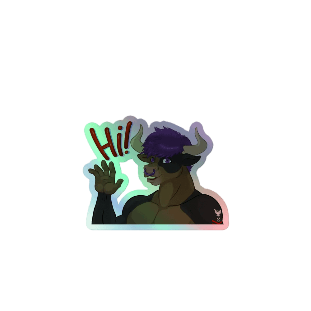 "Hi!" Holographic Sticker product image (1)