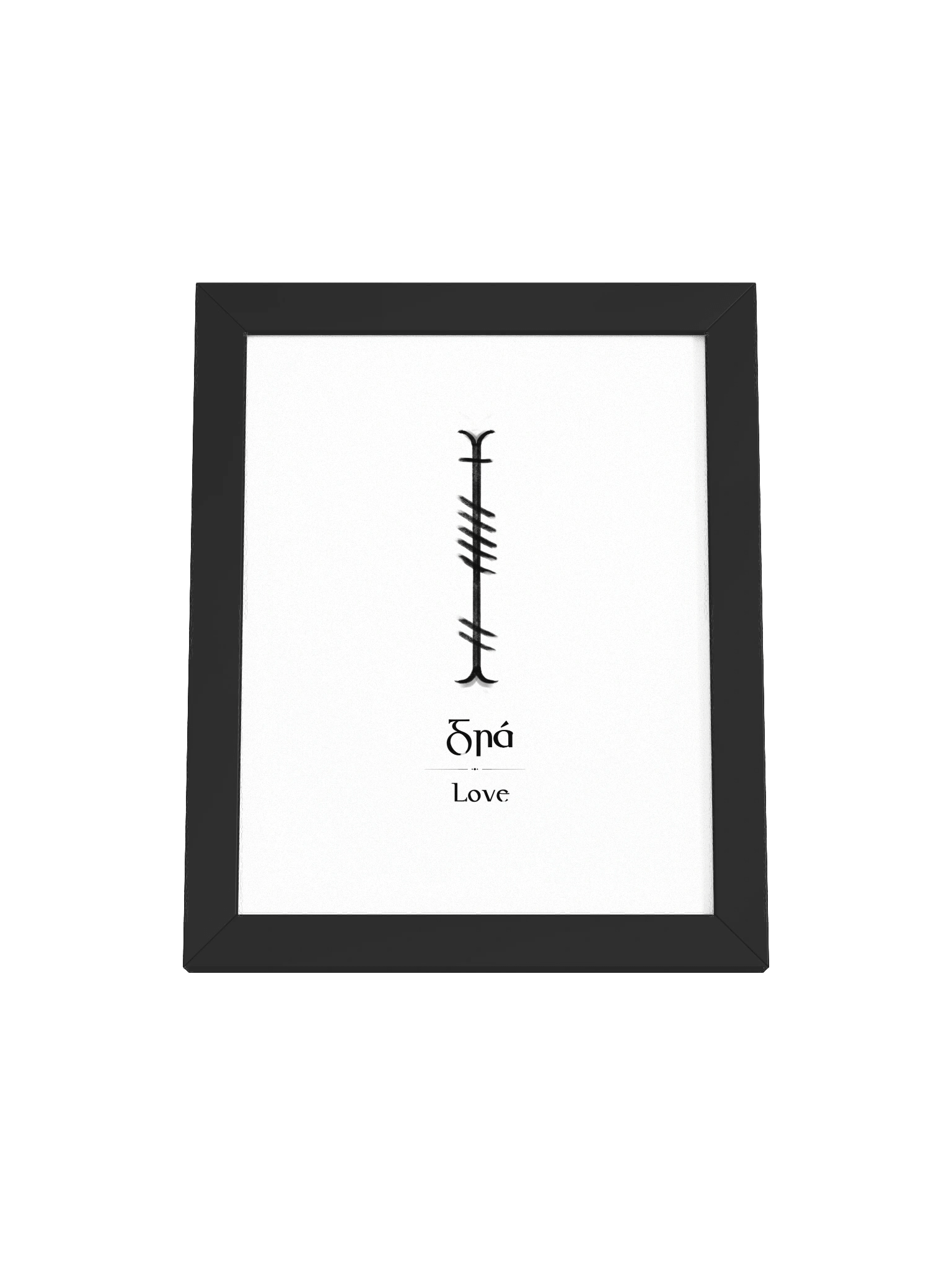 Grá – Celtic Love Ogham Framed Art Print product image (6)