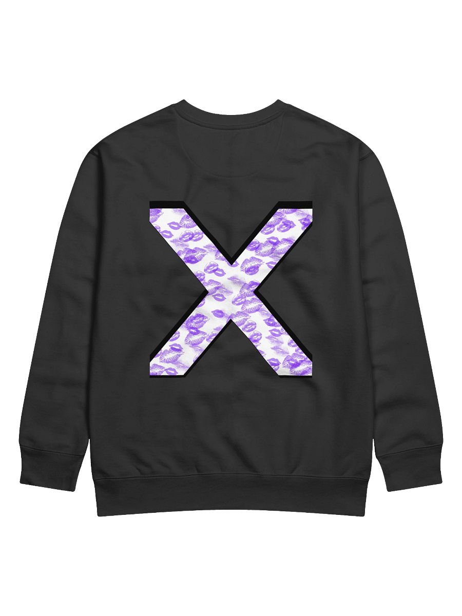 White X Purple Lipstick Kisses | Crewneck product image (1)