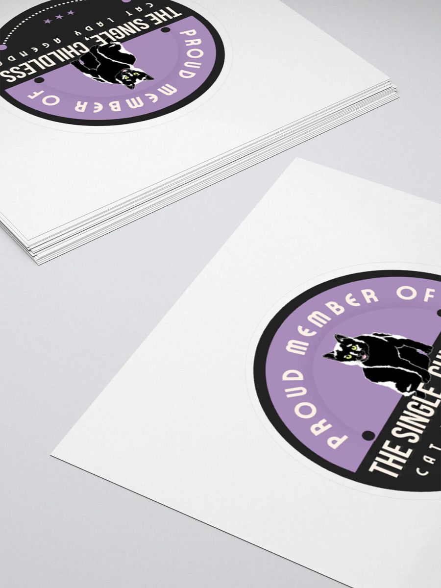 Proud Member of the Single, Childless Cat Lady Agenda Sticker product image (12)