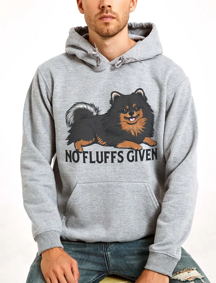 No Fluffs Given Hooded Sweatshirt of a Pomeranian(Tricolor) | Funny Hoodie for Pomeranian Paw-rents product image (23)