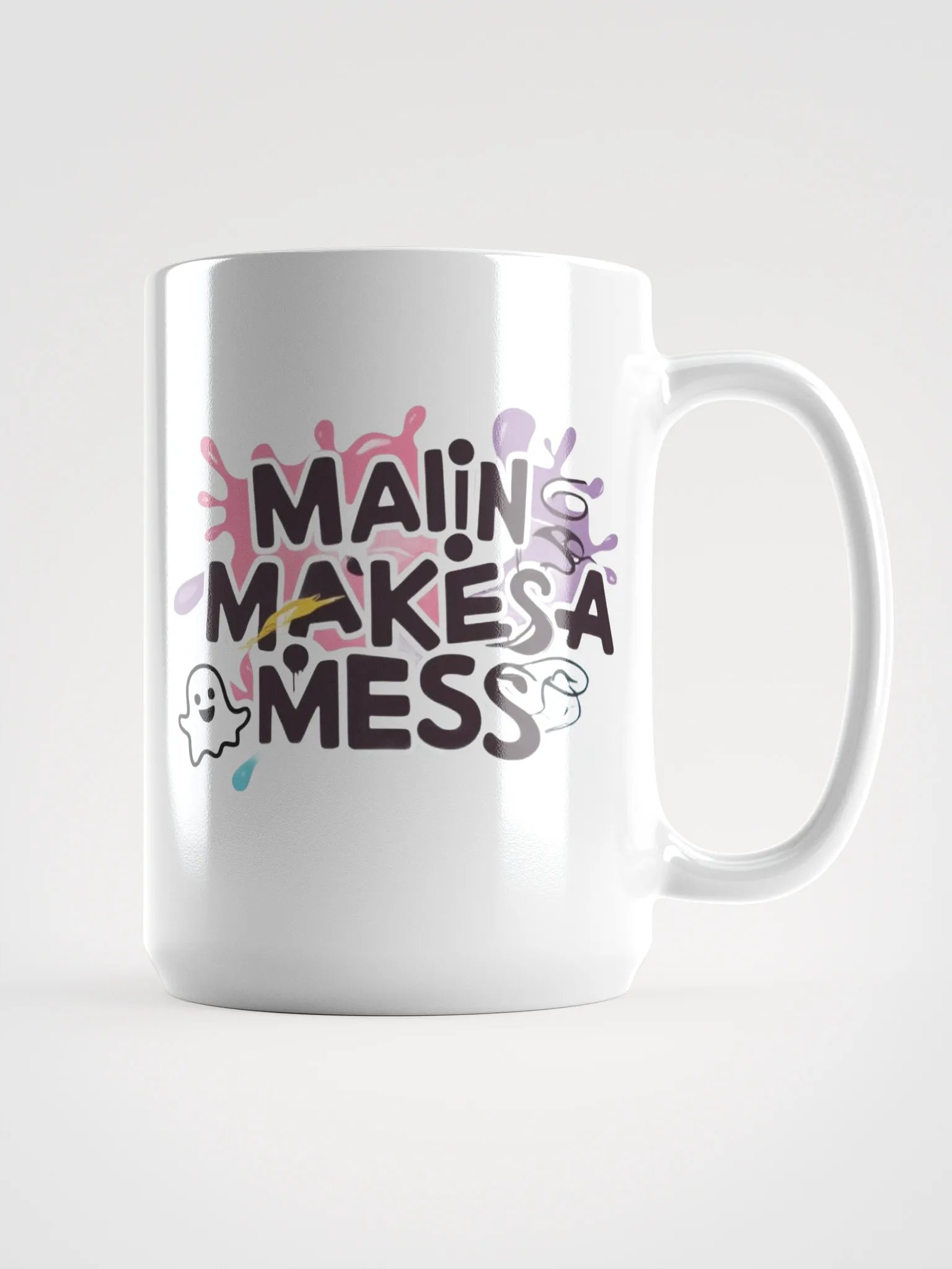Malinmakesamess - Mug (ghost logo) product image (1)