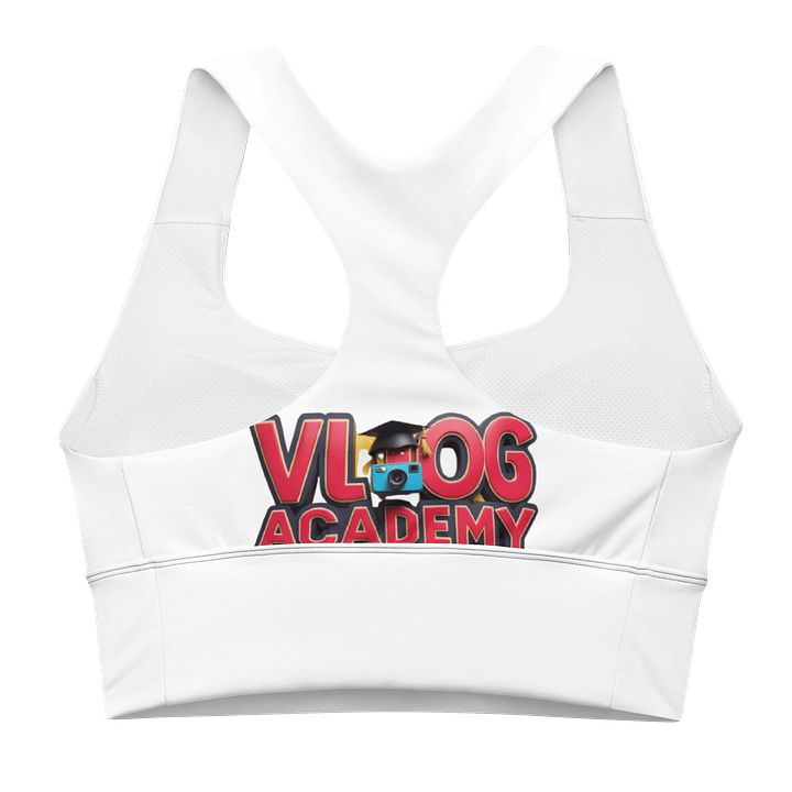 Vlog Academy All-Over Print Recycled Longline Sports Bra product image (2)