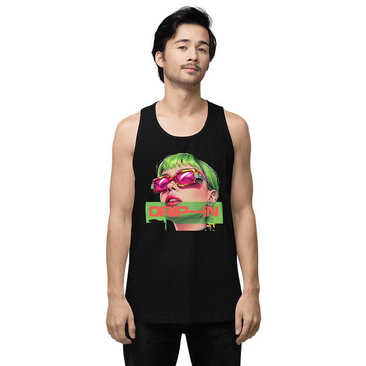 Vibrant Green Hair Unisex Tank Top-DRIP-IN product image (1)