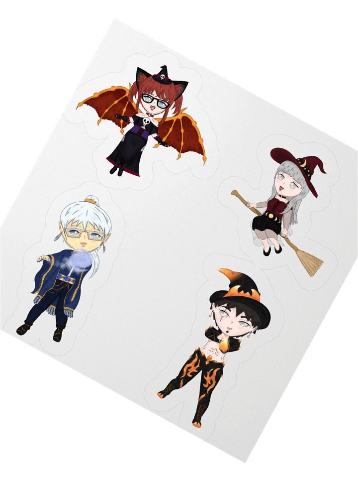 Witch Sticker Set | Choco, Kagami, Haruto, Itachi product image (8)