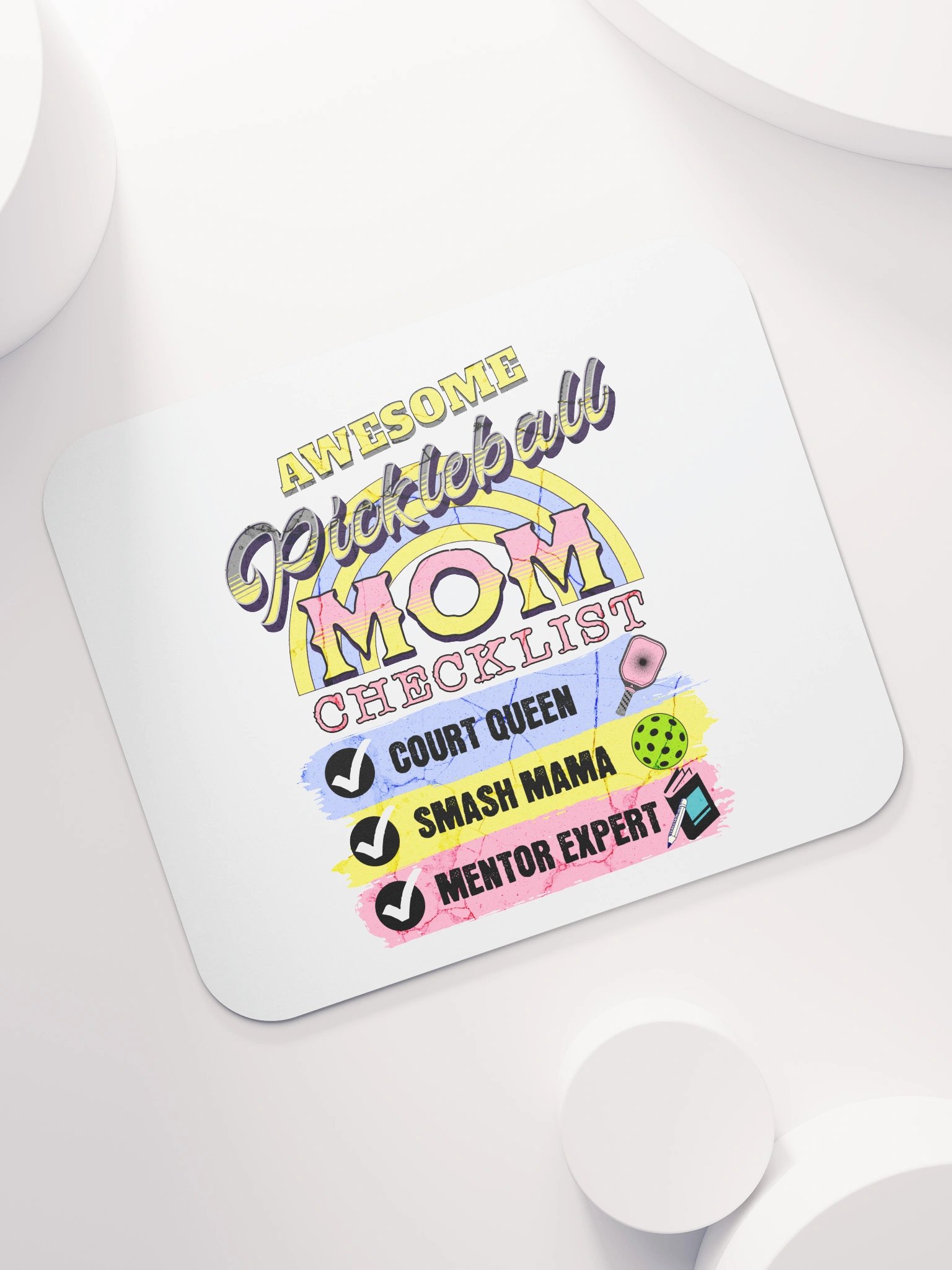 Awesome Pickleball Mom Checklist Mouse Pad product image (7)