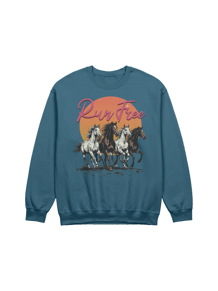 The "Run Free" Retro Horses Sweatshirt product image (17)