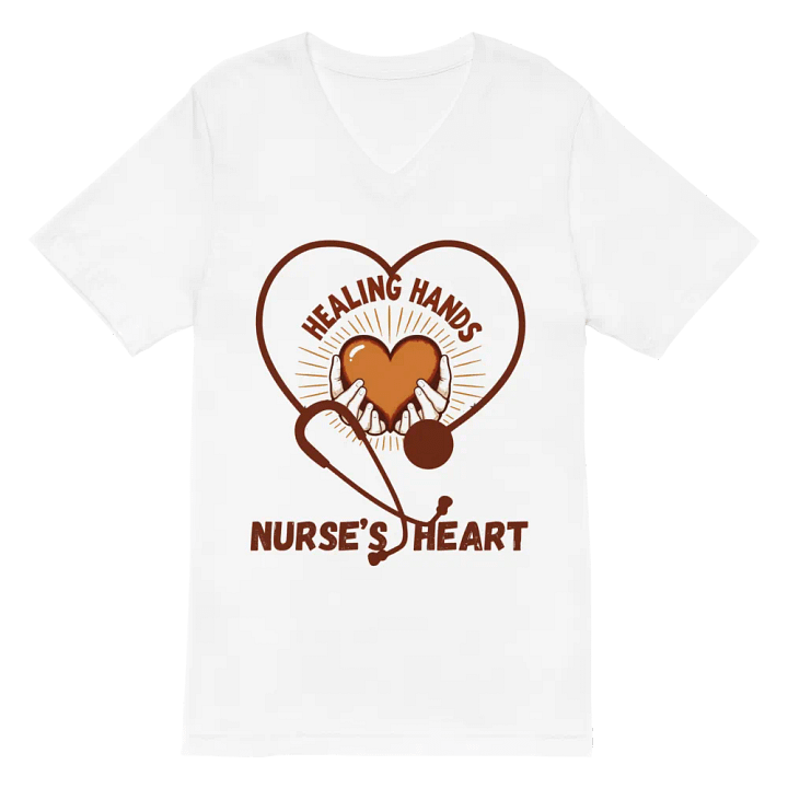 HEALING HANDS, NURSE'S HEART v-neck Tee product image (2)