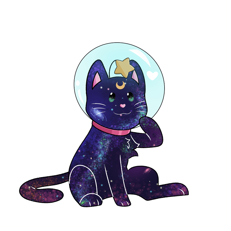 Space Cat Sticker product image (1)