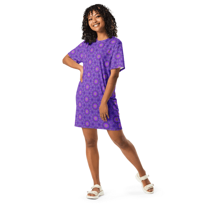 Abstract Magenta Vibes T Shirt Dress product image (2)