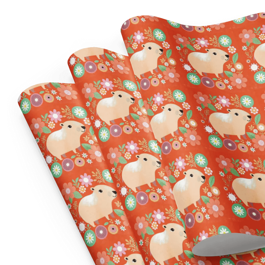 Cute Capybara Wrapping Paper product image (8)