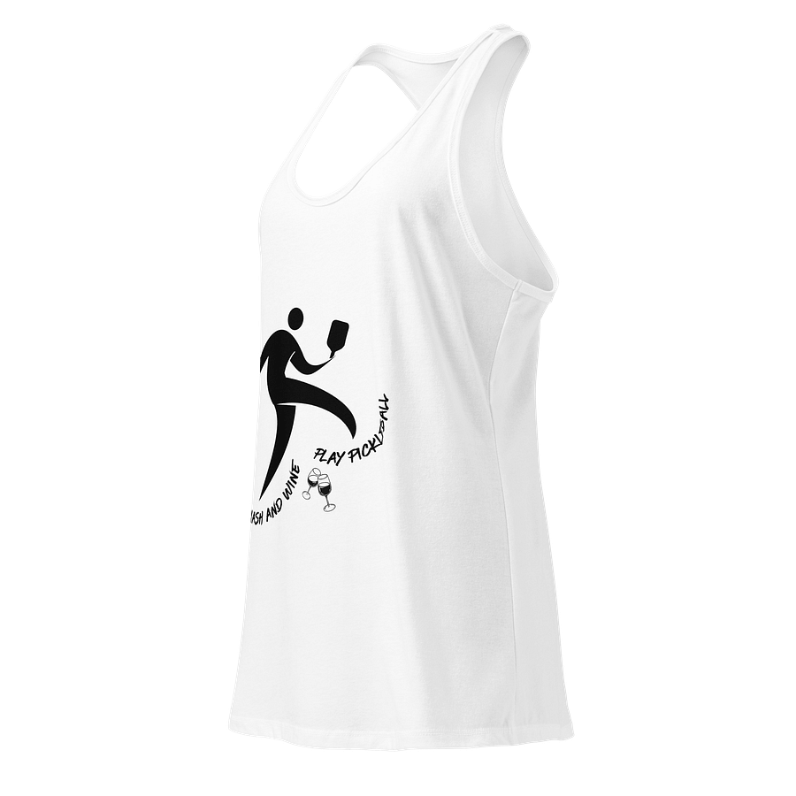 Smash and Wine, Play Pickleball Women's Racer Back Tank Top product image (3)