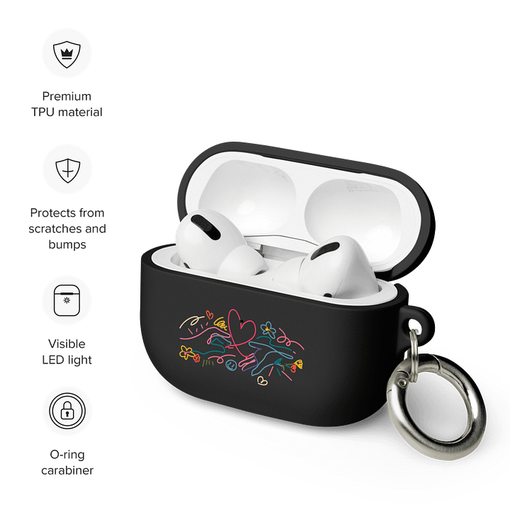 Doodle Heart AirPods Case product image (2)