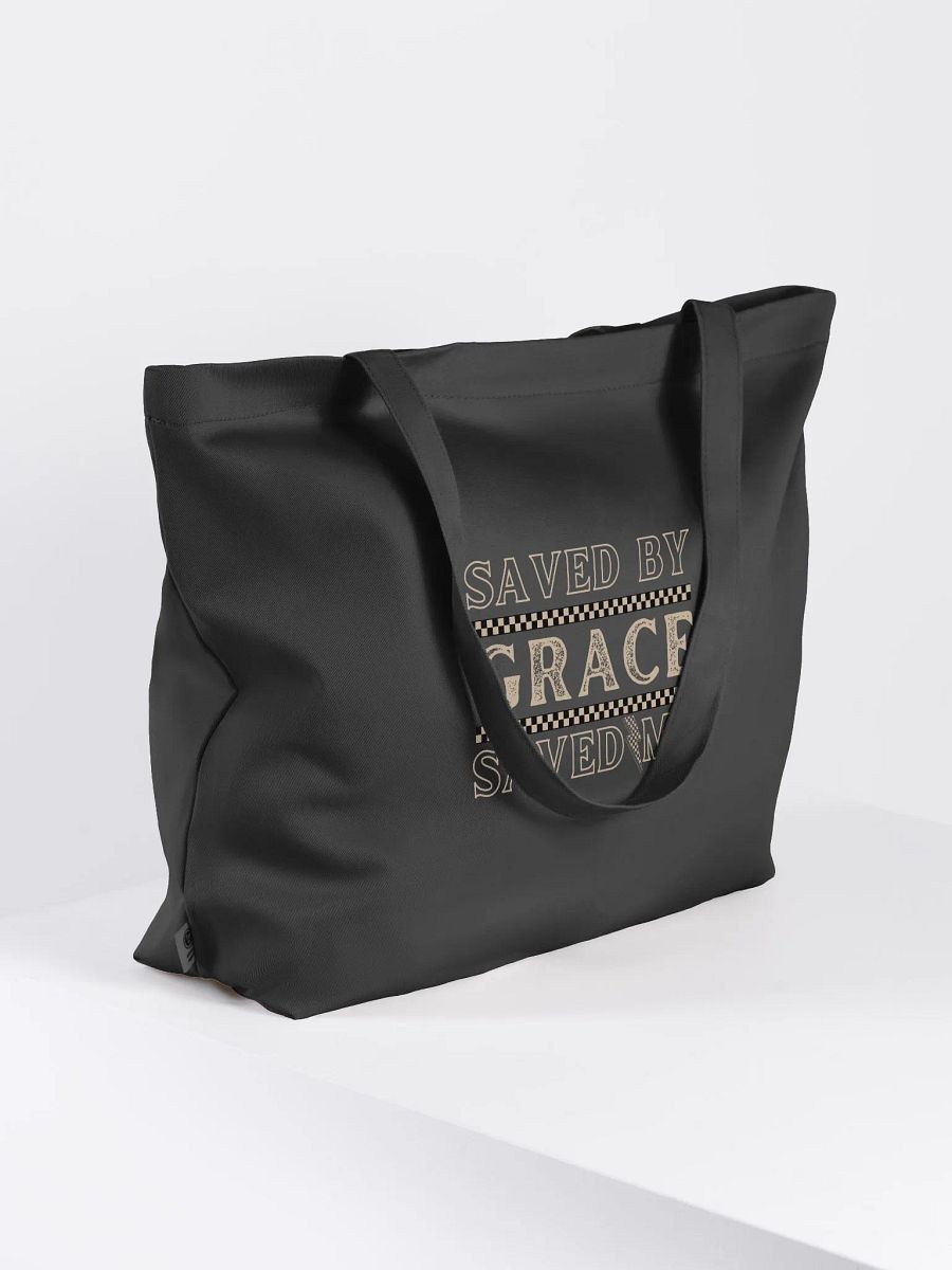 Saved By Grace, Saved Me Christian Faith Organic Tote Bag product image (2)