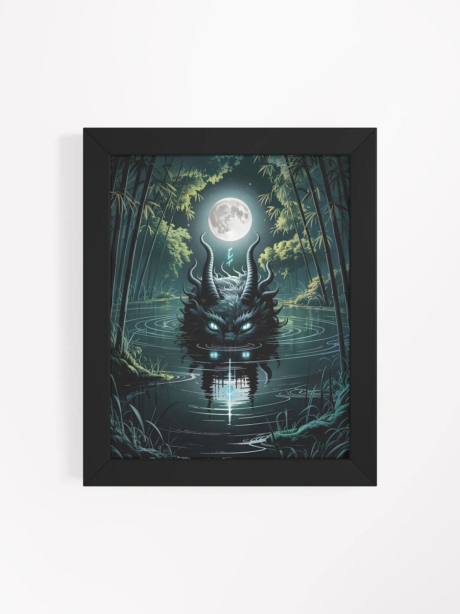 Lunar Dragon Framed Print | Fantasy Creature Wall Art product image (4)