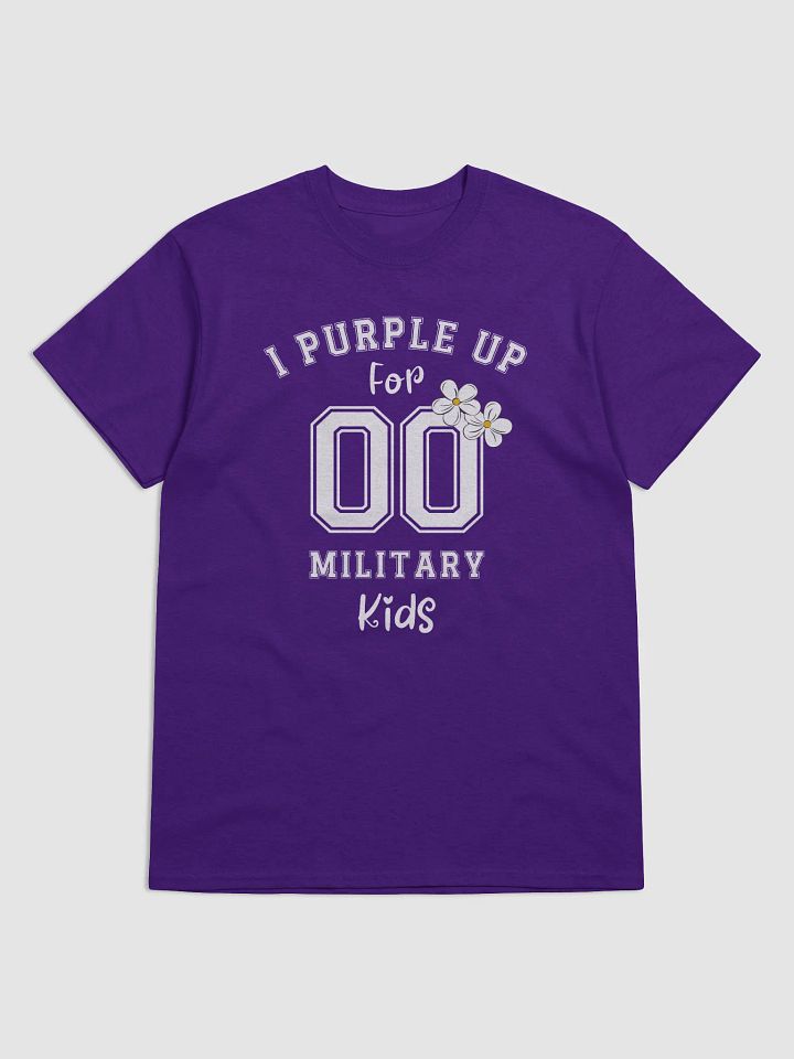 Purple Up For Military Child Month Tee For Women With Flowers product image (1)
