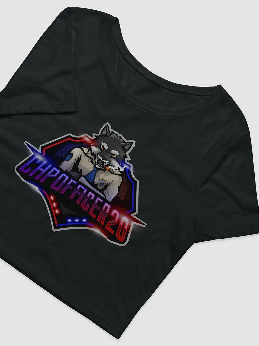 Wolf Police Officer Neon Emblem Crop Tee product image (3)